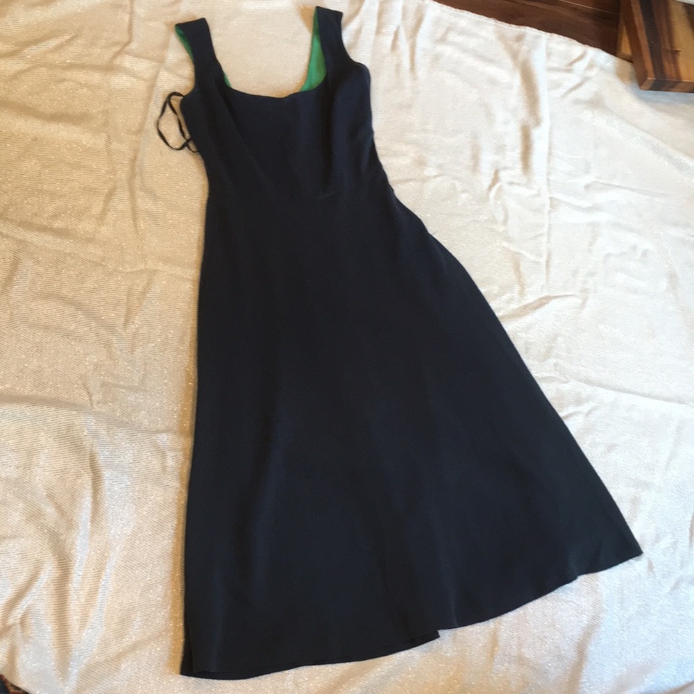 Ralph Lauren navy midi length dress